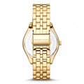Michael Kors Harlowe Three-Hand Quartz Gold Dial Gold Steel Strap Watch For Women - MK4709