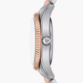Michael Kors Lexington Three-Hand White Dial Two Tone Steel Strap Watch for Women - MK4817