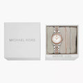 Michael Kors Lexington Three-Hand White Dial Two Tone Steel Strap Watch for Women - MK4817