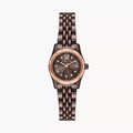 Michael Kors Lexington Three-Hand Brown Dial Brown Steel Strap Watch for Women - MK4844
