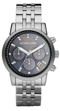 Michael Kors Jet Set Chronograph Blue Dial Silver Steel Strap Watch for Women - MK5021
