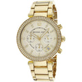 Michael Kors Parker Gold Dial Gold Steel Strap Watch for Women - MK5354