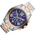 Michael Kors Bradshaw Blue Dial Two Tone Steel Strap Watch for Women - MK5606