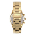 Michael Kors Ritz Chronograph Gold Dial Gold Steel Strap Watch For Women - MK6597