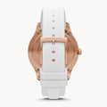 Michael Kors Runway Quartz White Dial White Rubber Strap Watch For Women - MK6853
