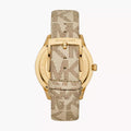 Michael Kors Jaycie Quartz Gold Dial White Leather Strap Watch for Women - MK2861