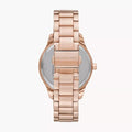 Michael Kors Runway Three-Hand Silver Dial Rose Gold Steel Strap Watch for Women - MK7473