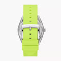 Michael Kors Janelle Three Hand Neon Green Dial Neon Green Rubber Strap Watch For Women - MK7351