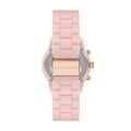 Michael Kors Runway Chronograph White Dial Pink Steel Strap Watch for Women - MK7424
