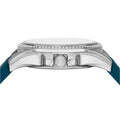 Michael Kors Mini Pilot Pave Blue Dial Blue Silicone Strap Watch for Women - MKO1004