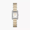 Michael Kors Three-Hand White Dial Two Tone Steel Strap Watch for Women - MKO1035