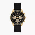 Michael Kors Berkley Chronograph Black Dial Black Rubber Strap  Watch for Men - MKO1038
