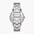 Michael Kors Corey Three Hand Pink Dial Silver Steel Strap Watch for Women - MKO1050