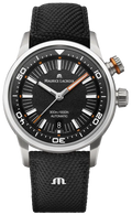 Maurice Lacroix Pontos S Diver Black Dial Orange Rubber Strap Watch For Men - PT6248-SS00L-330-J