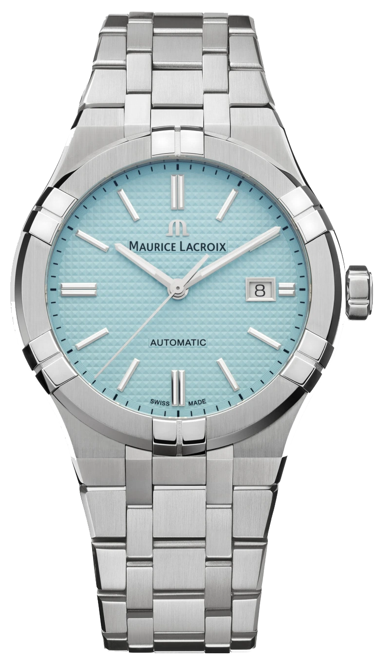 Maurice Lacroix Aikon Automatic Limited Summer Edition Blue Dial Silver Steel Strap Watch For Men - AI6008-SS00F-431-1
