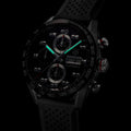 Tag Heuer Carrera Chronograph Black Dial Black Rubber Strap Watch for Men - CBN2A1AA.FT6228