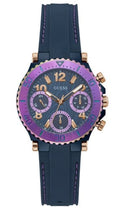 Guess Cosmic Multifunction Blue Dial Blue Silicone Strap Watch For Women - GW0466L2