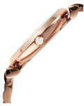 Emporio Armani Gianni T-Bar Crystals Silver Dial Rose Gold Steel Strap Watch For Women - AR11446