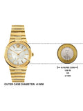 Versace Greca Silver Dial Gold Steel Strap Watch for Men - VEVI00520