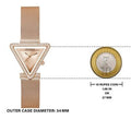 Guess Fame Diamonds Rose Gold Dial Rose Gold Mesh Bracelet Watch for Women - GW0508L3
