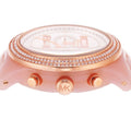 Michael Kors Runway Chronograph White Dial Pink Steel Strap Watch for Women - MK7424