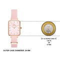 Daniel Wellington Quadro Pressed Mother of Pearl Pink Dial Pink Nylon Strap Watch For Women - DW00100509