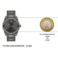 Movado Bold Verso Grey Dial Grey Steel Strap Watch for Men - 3600860