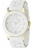 Marc Jacobs Pelly White Dial White Silicone Strap Watch for Women - MBM2526