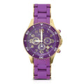 Marc Jacobs Rock Chronograph Purple Dial Purple Silicone Strap Watch for Women - MBM2549
