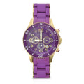 Marc Jacobs Rock Chronograph Purple Dial Purple Silicone Strap Watch for Women - MBM2549
