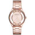 Marc Jacobs Tether Transparent Rose Gold Dial Rose Gold Steel Strap Watch for Women - MBM3414