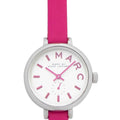 Marc Jacobs Sally White Dial Pink Leather Strap Watch for Women - MBM1353