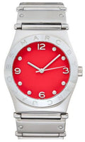 Marc Jacobs Classic Red Dial Silver Steel Strap Watch for Women - MBM3031