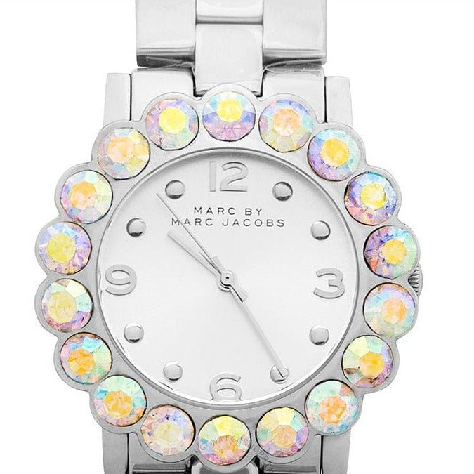 Marc Jacobs Amy Silver Dial Silver Steel Strap Watch for Women - MBM3222
