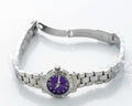 Marc Jacobs Amy Purple Dial Silver Steel Strap Watch for Women - MBM3228