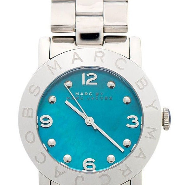 Marc Jacobs Amy Blue Dial Silver Steel Strap Watch for Women - MBM3272