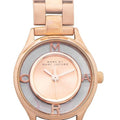 Marc Jacobs Tether Transparent Rose Gold Dial Rose Gold Steel Strap Watch for Women - MBM3417