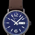 Marc Jacobs Fergus Blue Dial Brown Leather Strap Watch for Men - MBM5078