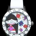 Marc Jacobs Miss Marc Flower White Dial White Silicone Strap Watch for Women - MBM5513