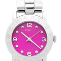 Marc Jacobs Amy Pink Dial Silver Steel Strap Watch for Women - MBM8623