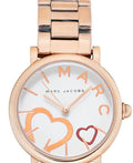Marc Jacobs Classic White Dial Rose Gold Steel Strap Watch for Women - MJ3592