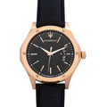 Maserati Circuito Black Dial Black Leather Strap Watch For Men - R8851127001