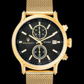 Maserati Epoca 42mm Black Dial Gold Mesh Bracelet Watch For Men - R8873618007