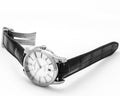 Maurice Lacroix Pontos Silver Dial Black Leather Strap Watch For Men - PT6148-SS001-131