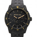 Michael Kors Cunningham Chronograph Black Dial Black Steel Strap Watch For Men - MK7157