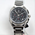 Maserati Trimarano Chronograph Black Dial Silver Stainless Steel Strap Watch For Men - R8873632003