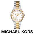 Michael Kors Lennox Three-Hand White Dial Two Tone Steel Strap Watch for Women - MK7464