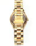 Michael Kors Mini Runway Slim Gold Dial Gold Steel Strap Watch for Women - MK3512