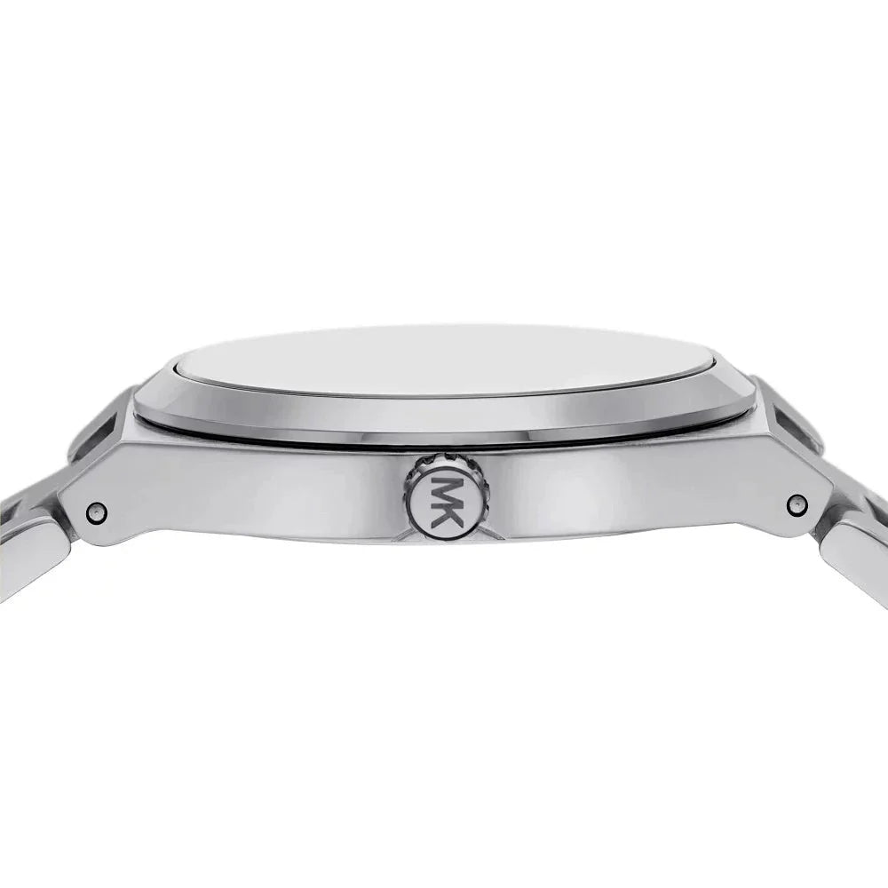 Michael Kors Lennox Three Hand Silver Dial Silver Steel Strap Watch For Women - MK7393