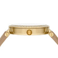 Michael Kors Parker Three-Hand Gold Dial Brown Leather Strap Watch For Women - MK4725